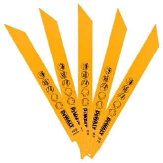 Set 5 panze fierastrau alternativ DeWalt DT2354, pentru taieri in metal, 203 mm