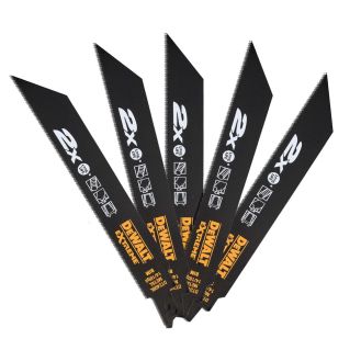Set 5 lame fierastrau sabie Dewalt DT2408L, pentru metal 203 mm