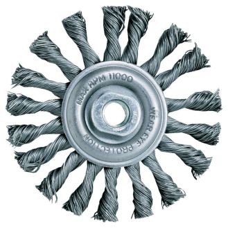 Perie DeWalt DT3502, tip roata, D 115 mm, pentru polizoare unghiulare, impletita, filet M14