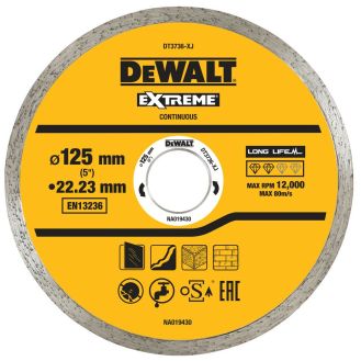 Disc diamantat Dewalt DT3736, D 125x22.23x1.6 mm, taieri in  materiale extrem de dure
