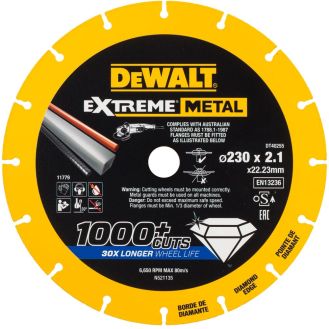Disc diamantat segmentat Dewalt  DT40255, 230x22.2 mm, pentru metal