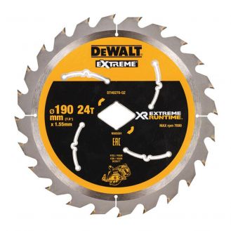 Disc Dewalt DT4027 pentru fierastrau circular, D 165x30x2.6 mm, 24 dinti, pentru utilizare universala, seria Extreme