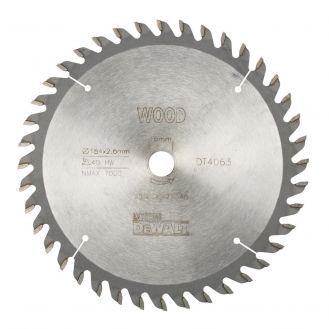 Disc Dewalt DT4063 pentru fierastrau circular, D 184x16x2.6 mm, 40 dinti, pentru taiere fina, seria Extreme