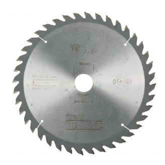 Disc Dewalt DT4067 pentru fierastrau circular, D 235x30x3.0 mm, 40 dinti, pentru taiere fina, seria Extreme