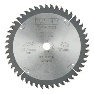 Disc Dewalt DT4092 pentru fierastrau circular, D 184x16x2.6 mm, 48 dinti, pentru taiere aluminiu, seria Extreme