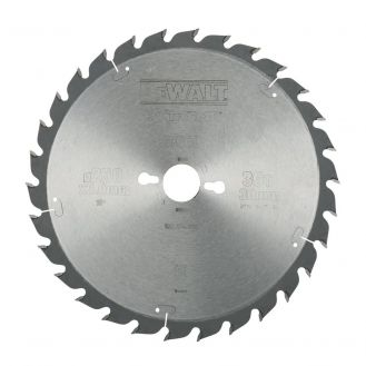 Disc Dewalt DT4226 pentru fierastrau circular, D 250x30x3.0 mm, 30 dinti, pentru utilizare universala, seria Extreme