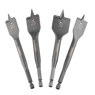 Set 4 burghie plate pentru lemn DeWALT DT4797, prindere 1/4