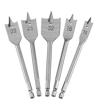 Set 5 burghie plate pentru lemn DeWALT DT4798, prindere 1/4