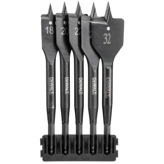 Set 5 burghie plate pentru lemn DeWALT DT70832, coada hex1/4