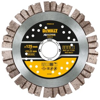 Disc diamantat Dewalt DT90294, D 125x22.23x2.6 mm, seria Extreme Runtime, taiere beton