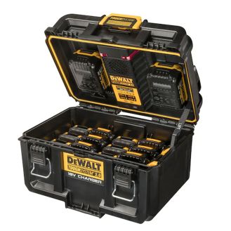Incarcator DeWalt DWST83471, in cutie TOUGHSYSTEM, pentru incarcare si transport acumulatori 18V XR / 54V Flexvolt