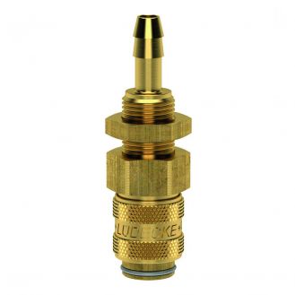 Cupla rapida mini mama Ludecke ESM_4_TSVAB, DN 5, furtun 4 mm, inchidere dubla