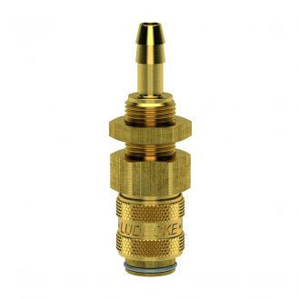 Cupla rapida mini mama Ludecke ESM_6_TSVAB, DN 5, furtun 6 mm, inchidere dubla