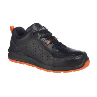 Pantofi Compositelite, perforati, Portwest FC09BKO39, culoare negru/portocaliu, marime 39