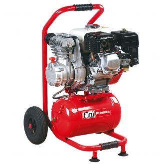Compresor de aer cu ulei, motor termic pe benzina, cu un cilindru si o treapta de compresie, Fini PIONEER MK236 - 4 HONDA, 3 kW, 10 bar, 235 l/min, cu butelie de 9.5 l