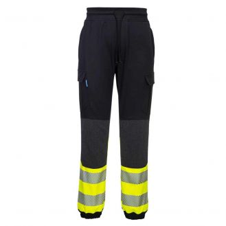 Pantaloni Hi-Vis Portwest Flexi KX341KYRL, culoare negru galben, marime L, talie normala
