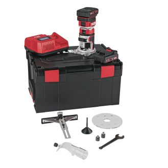Masina de frezat Flex CER 18.0-EC/2.5 Set, adancime de taiere 50 mm, 2 acumulatori 18 V,  valiza L-BOXX