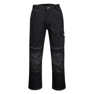 Pantaloni de lucru din bumbac Portwest PW301BKR46, culoare negru, marime 46, talie normala