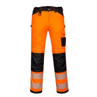 Pantaloni de lucru Hi-Vis Portwest PW340OBS28, culoare portocaliu negru, marime 28, talie joasa