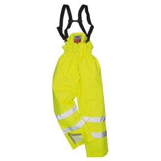 Pantaloni captusiti Hi-Vis Portwest S780YERXXXL, culoare galben, marime XXXL, talie normala