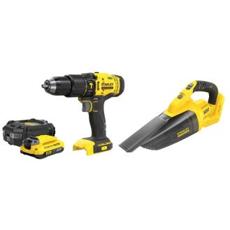 Set combinat 2 scule electrice Stanley Fatmax V20 SFMCK219D1, 1 acumulator 18 V / 2.0 Ah, incarcator