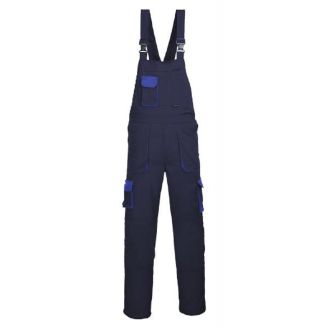 Pantaloni Portwest cu pieptar Texo Contrast TX12NATXL, culoare navy, marime XL