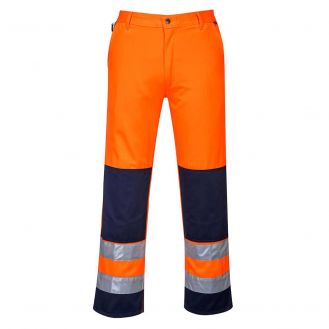 Pantaloni Hi-Vis Portwest Sevilia TX71ONRXXL, culoare portocaliu bleumarin, marime XXL, talie normala