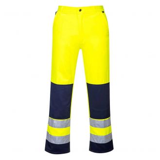 Pantaloni Hi-Vis Portwest Sevilia TX71YNRXXL, culoare galben bleumarin, marime XXL, talie normala
