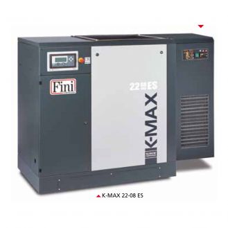Compresor cu surub, turatie variabila, Fini K-MAX 22-08 ES VS, 22 kW, 7.5 bar, 3600 / 1170 l/min, cu uscator