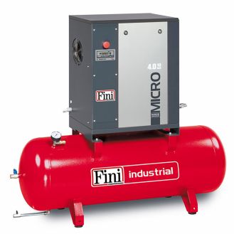 Compresor de aer cu surub Fini MICRO 4.0-10-200, 400 V, 200 l, 4 kW, 10 bar, 485 l/min