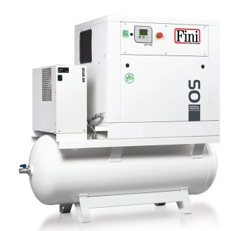 Compresor aer Fini OS 3.7-08-270 ES, butelie aer 270 l, 3.7 kW, 8 bar, 420 l/min aer refulat, uscator incorporat