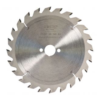 Disc Zonetec ZA2212016024, pentru fierastrau circular, 20X160 mm, 24 dinti, pentru lemn