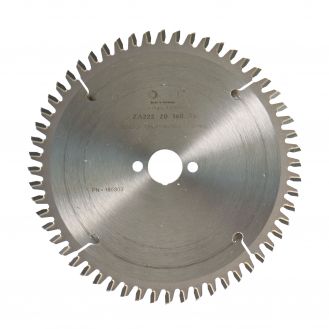 Disc Zonetec ZA2222016056 pentru fierastrau circular, D 20X160 mm, 56 dinti, pentru lemn, parchet laminat, profile de aluminiu