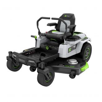 Set tractor de tuns iarba  Ego Power ZT5201E-L, cu 2 acumulatori, 56 V/10.0 Ah, 132 cm