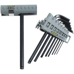 Set 9 chei imbus ''L'' cu maner Stanley 0-89-904, 1.5-10 mm