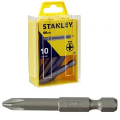 Set 10 biti Stanley 1-68-992, 50 mm, 1/4", PH2, fixare E6.3