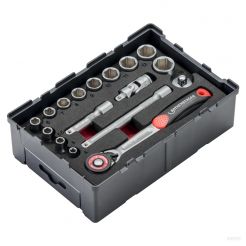 Set 17 piese tubulare clichet Rothenberger 1000002180, Robox, 1/4''