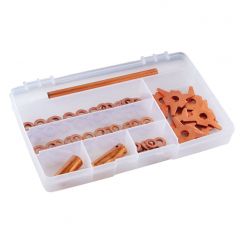 Set accesorii sudura in puncte Telwin 143722, 63 piese, cutie plastic