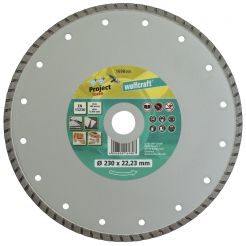 Disc diamantat Wolfcraft 1698000, Pro Turbo, sinterizat, margine/cant inchisa, D 230x22.2x7 mm

 