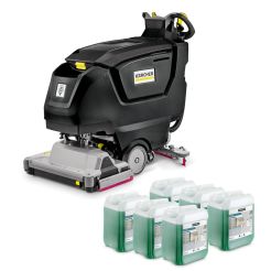 Masina de spalat pardoseli Karcher B 50 W Bp Pack Anniversary Edition, cu acumulator 25 V/80Ah, latime de lucru 550 mm, perii cilindrice