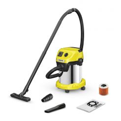 Aspirator umed-uscat Karcher WD 3 P S V-17/4/20, 230 V, 1000 W, 17 l, inox