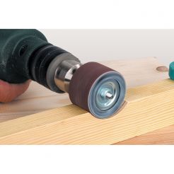 Cilindru de slefuire cu 2 benzi Wolfcraft 2038000, ax prindere 6 mm, D 45x30 mm