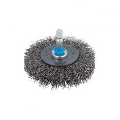 Perie tip disc fir ondulat Wolfcraft 2101000, D 75 mm, grosime sarma 16 mm, tija hexagonala 1/4"