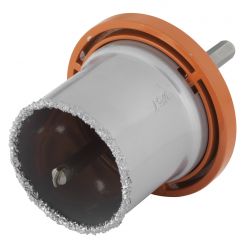 Set carota diamantata cu Adaptor si burghiu de centrare Wolfcraft 3465000, diametru D 67 mm, adancime de taiere 55 mm