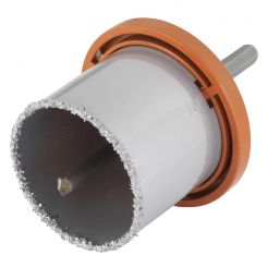 Set carota diamantata cu Adaptor si burghiu de centrare Wolfcraft 3470000, diametru D 73 mm, adancime de taiere 55 mm