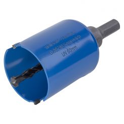 Carota universala completa Wolfcraft 3879000, diametru 50 mm cu burghiu de centrare HM cu diametrul de 8 mm si tija hexagonala