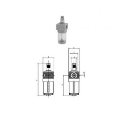 Lubrificator cu ceata de ulei Comaria 3103, cu reglaj micrometric