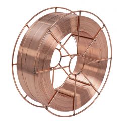 Bobina sarma otel cuprat pentru sudura Mig-Mag Bohler 50860, diametru 1 mm, greutate 18 kg, EMK6, pentru oteluri de uz general nealiate 