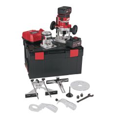 Masina de frezat Flex CER 18.0-EC/5.0 Set, adancime de taiere 50 mm, cu 2 acumulatori 18V in valiza L-BOXX