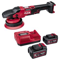 Masina de polisat orbitala Flex XCE 8 150 18-EC C, cu acumulatori Li-Ion 18.0 V/5.0 Ah, 150 mm